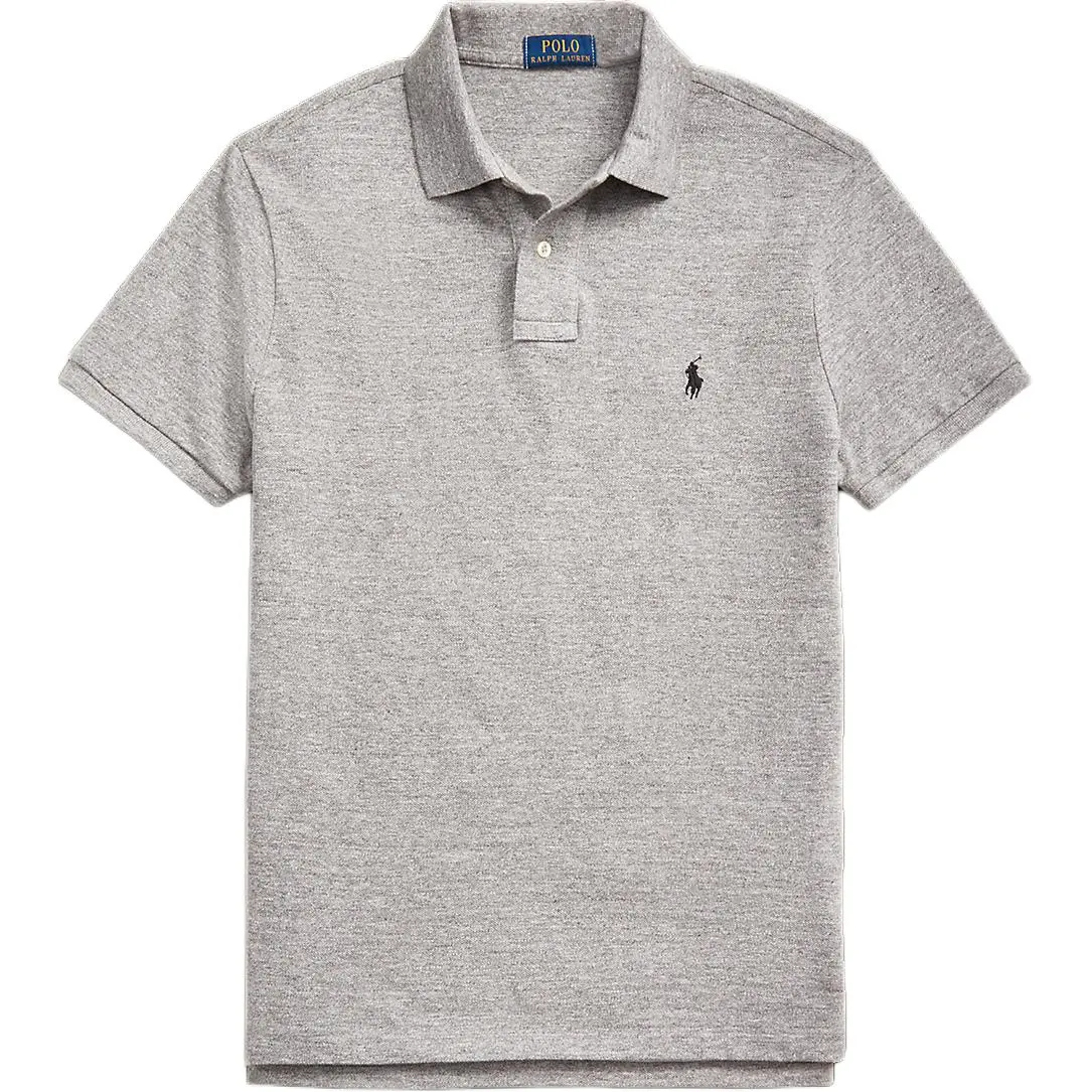 Polo Ralph Lauren Polo Shirt Custom Slim Fit Men's Heather Gray