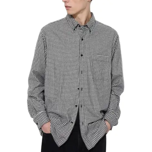 UNIQLO Shirts Men's Black Lapel Thin Other