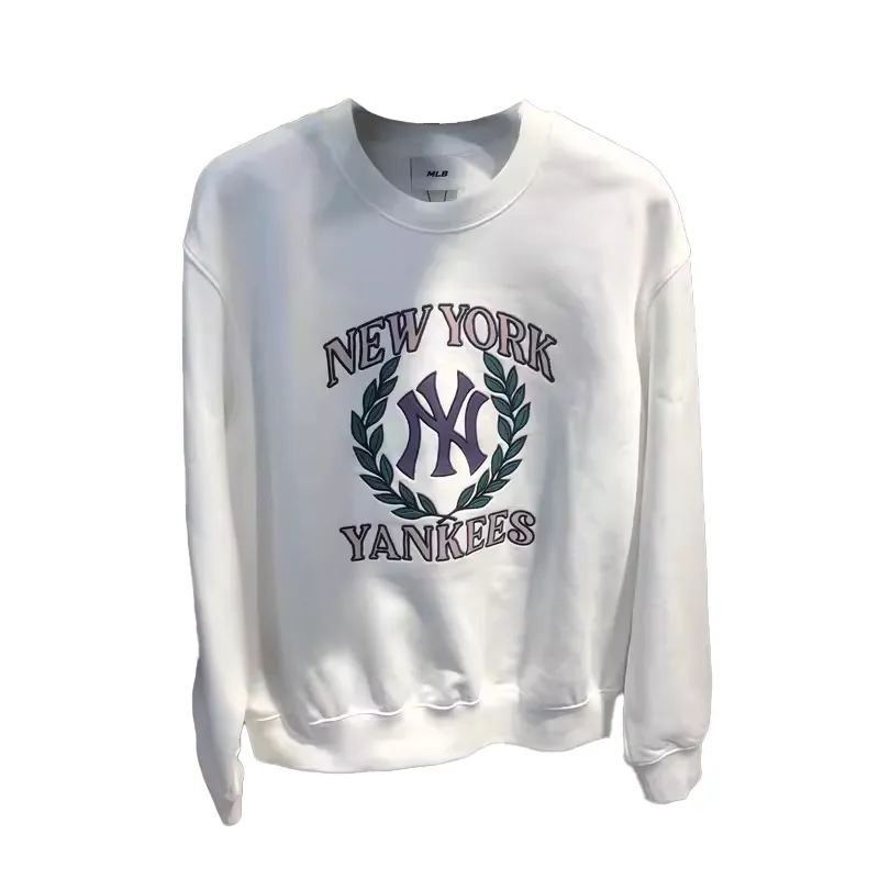 MLB New York Yankees Drop Shoulder Sleeve T Shirt Unisex Ivory White