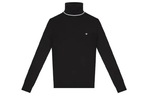 DIOR Quarterly New Products Sweaters Men's Black Turtleneck Moderate A Line