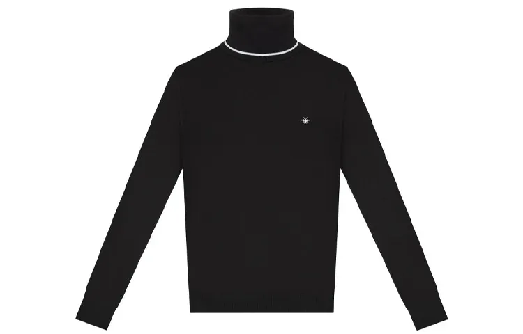 DIOR Quarterly New Products Sweaters Men's Black Turtleneck Moderate A Line