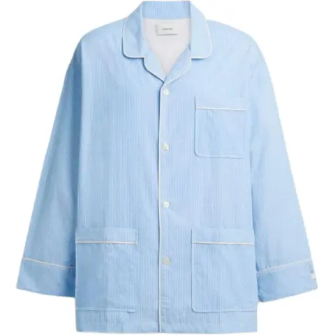 COACH Shirts Men's Light Blue Lapel Moderate