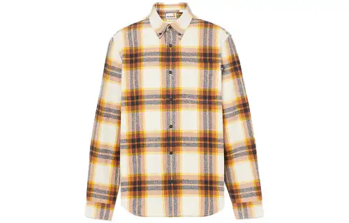 Timberland Shirts Men's Orange Pointed Collar Moderate Other