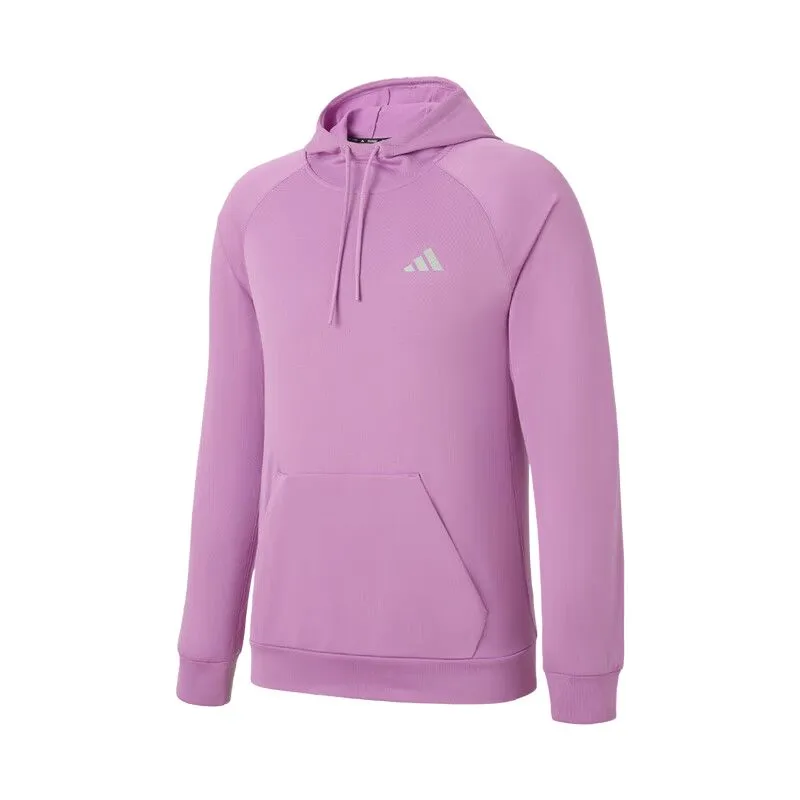 Adidas Sweatshirts Men's Purple Hooded Moderate Straight Fit
