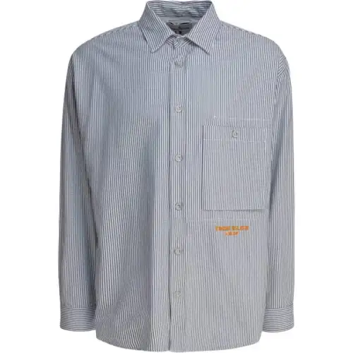 Stone Island striped cotton shirt