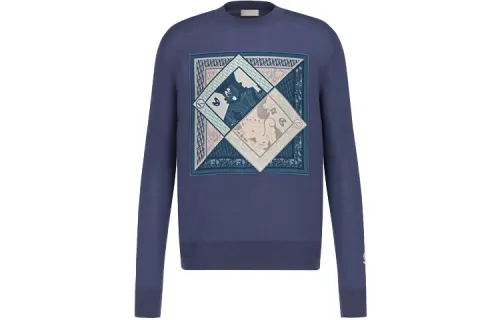 DIOR x Kenny Scharf Sweater Men's Blue