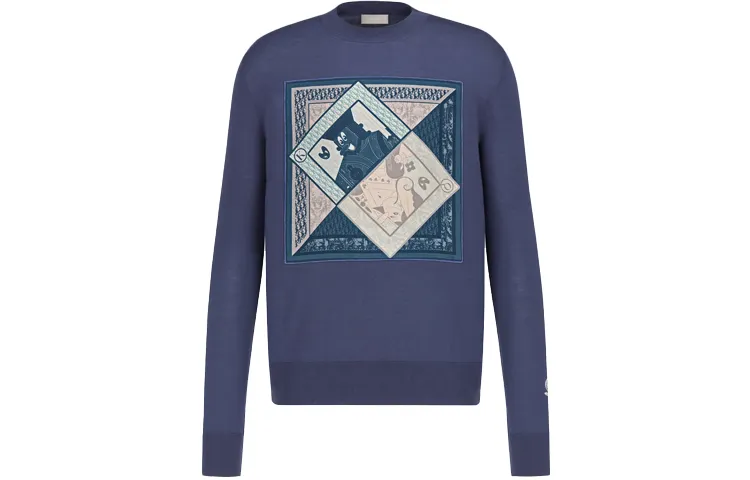 DIOR x Kenny Scharf Sweater Men's Blue