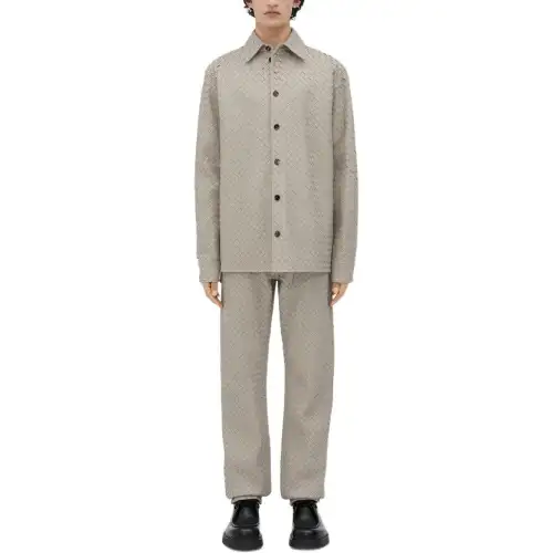 Bottega Veneta Intrecciato Relaxed Leather Shirt