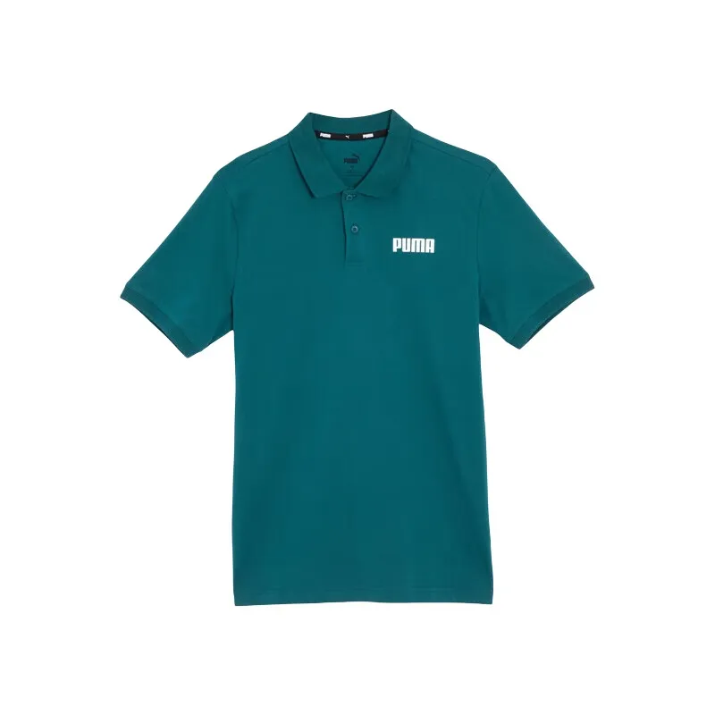 PUMA Polo Shirts Men's Green Polo Collar Moderate Other