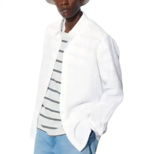 UNIQLO Shirts Unisex White Pointed Collar Moderate Other