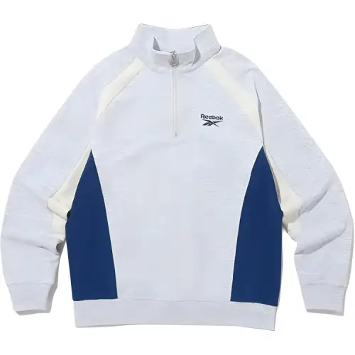 Reebok Sweatshirts Men's Gray Stand Collar Moderate Regular