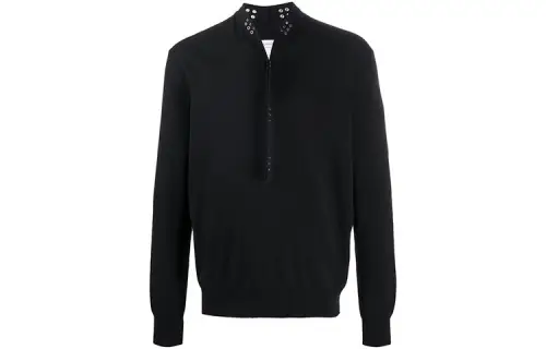 Bottega Veneta Sweaters Men's Black Stand Collar Moderate