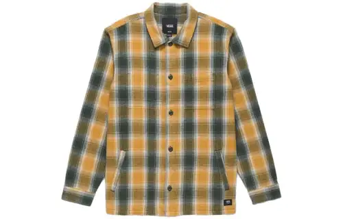 Vans Pemberton Shirts Men's Yellow Polo Collar Moderate Other
