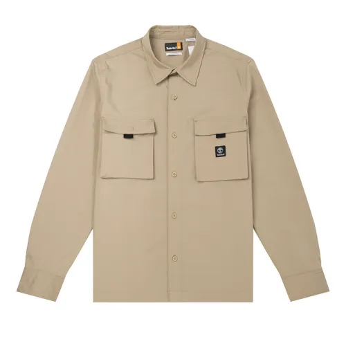 Timberland Shirts Men's Khaki Lapel Moderate Workwear
