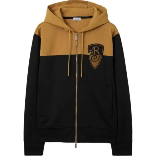 Burberry B Shield logo Zip up Hoodie