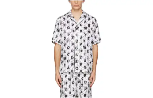 Burberry Shirts Men's White Cuban Collar Moderate Other
