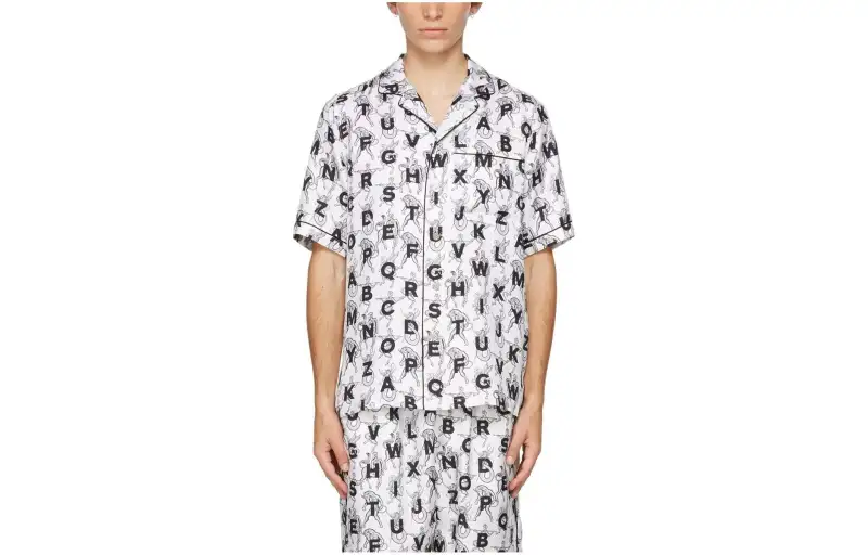 Burberry Shirts Men's White Cuban Collar Moderate Other