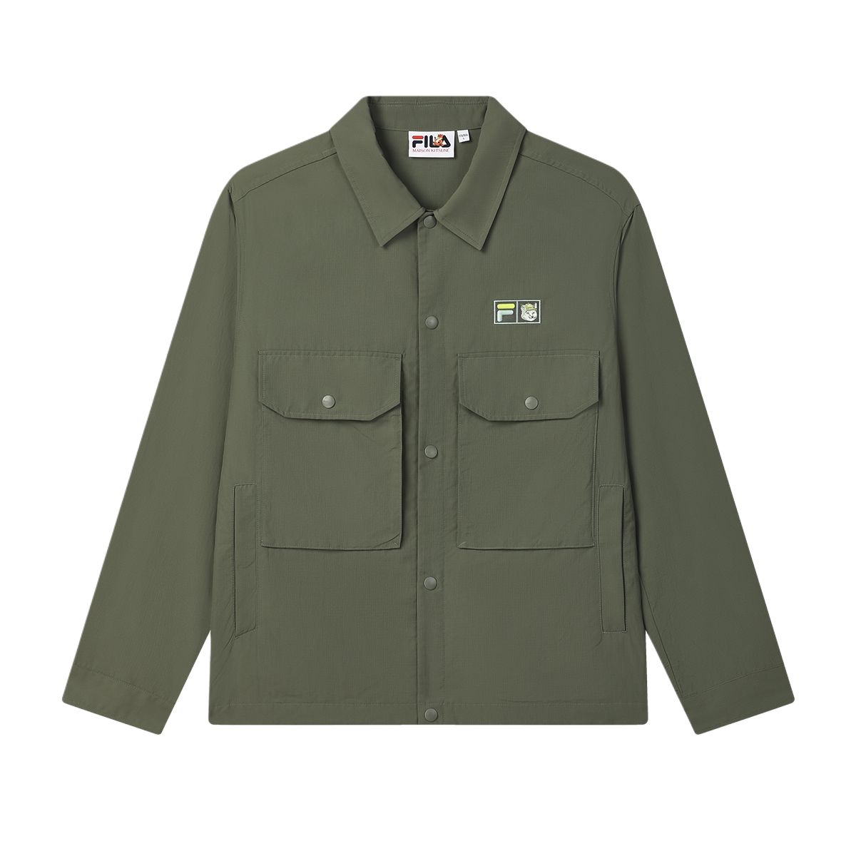 Мужская рубашка Fila x MAISON KITSUNE (зеленая)