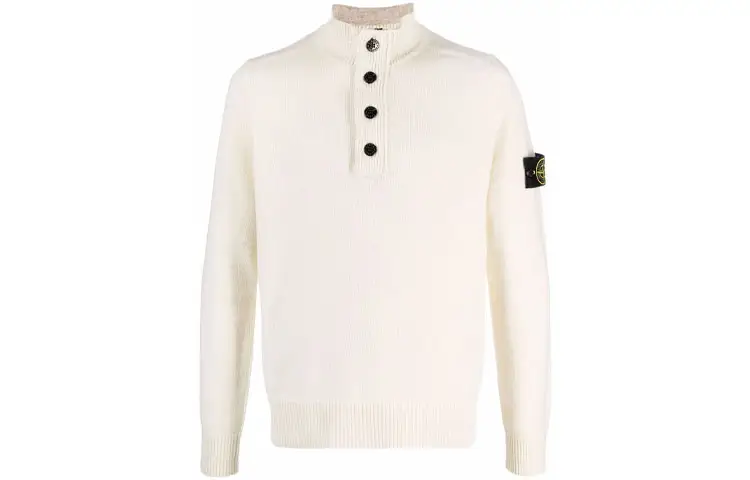Stone Island button roll-neck sweater