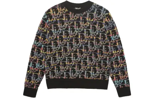 DIOR Quarterly New Products Sweaters Men's Black Crew Neck Moderate Other