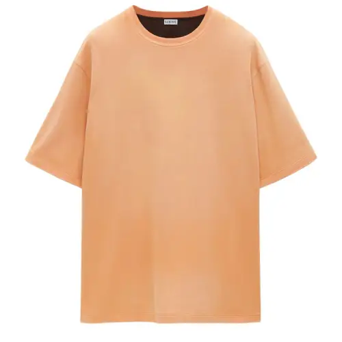 LOEWE T Shirts Men's Orange Crew Neck Moderate Straight Fit