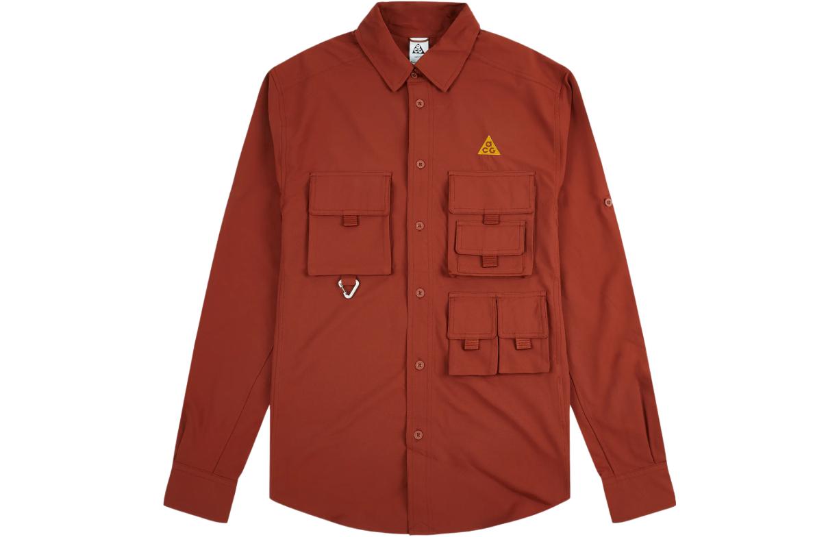 Nike ACG Dri FIT UV Shirt Men's Red Brown