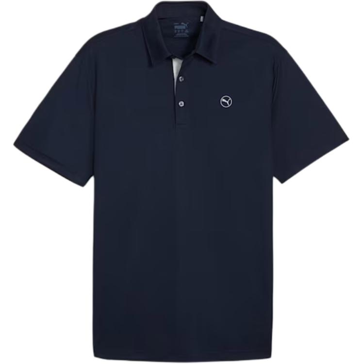 PUMA Pure Solid Golf Polo Shirt Men's Dark Marine Blue