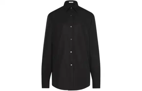 THE ROW Shirts Men's Black Lapel Moderate Other