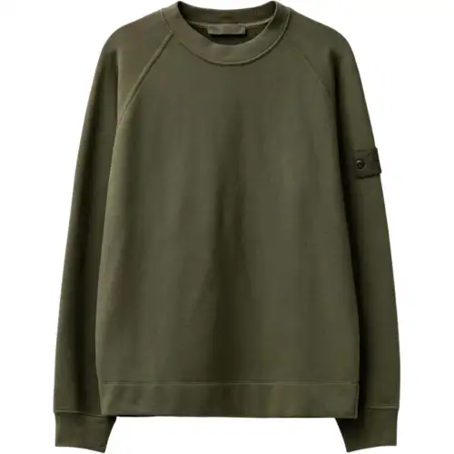 STONE ISLAND Logo Patch Crewneck Sweatshirt