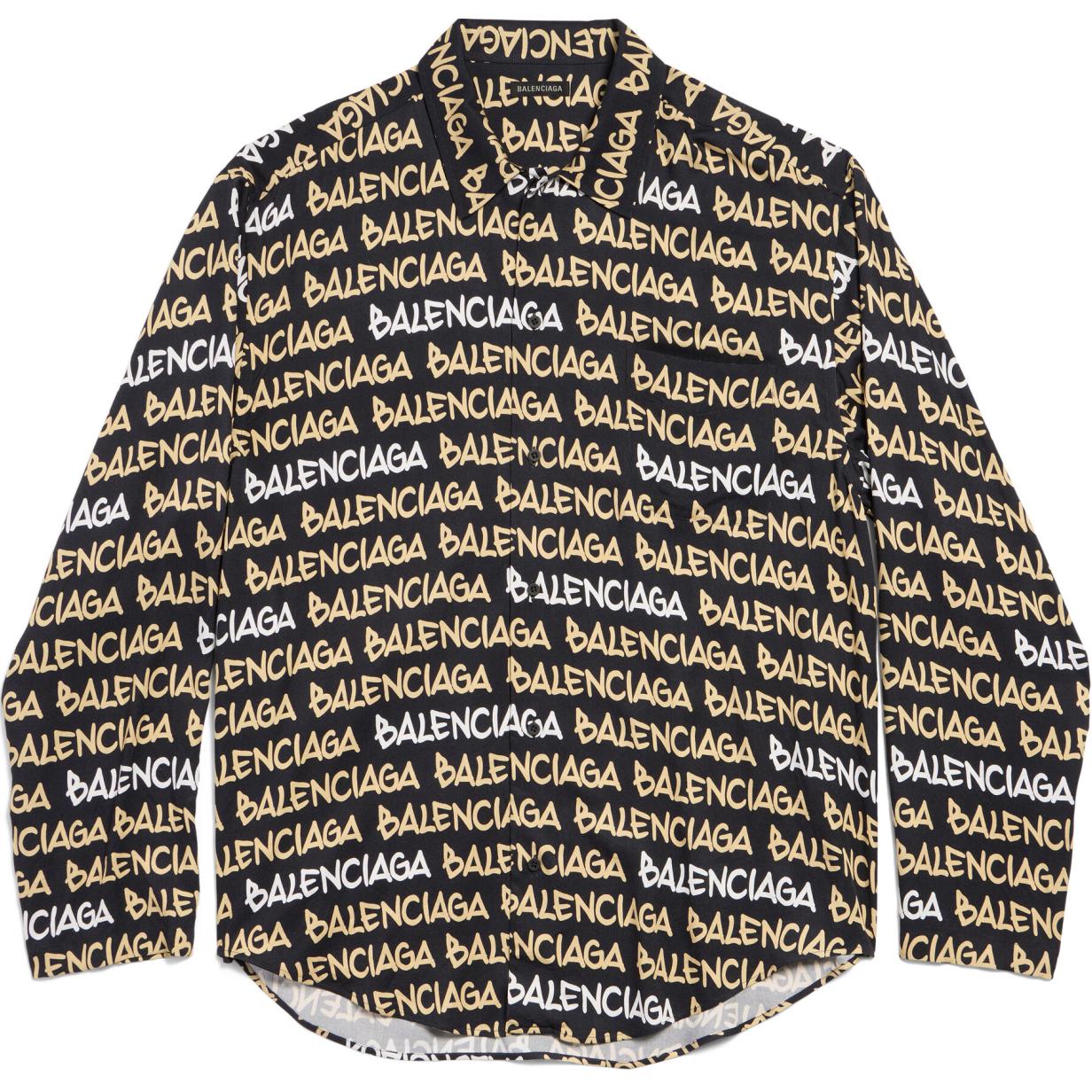 Рубашка Balenciaga Balenciaga FW24 Logo (черная)