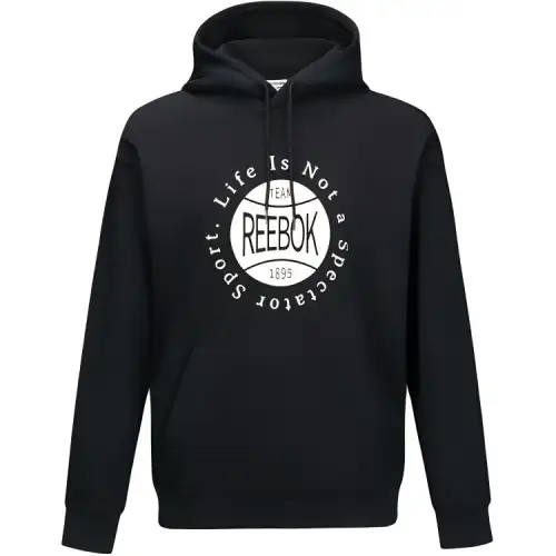 Reebok Sweatshirts Unisex Black Hooded Moderate Regular