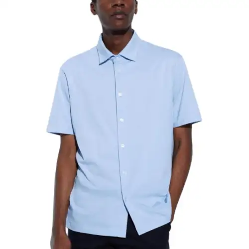 UNIQLO Shirts Unisex Aqua Blue Lapel Moderate Other