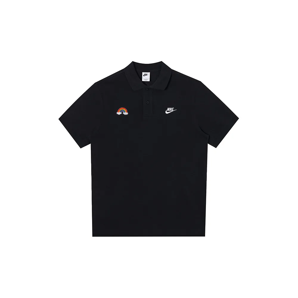 Nike Polo Shirts Unisex Black Polo Collar Moderate Straight Fit