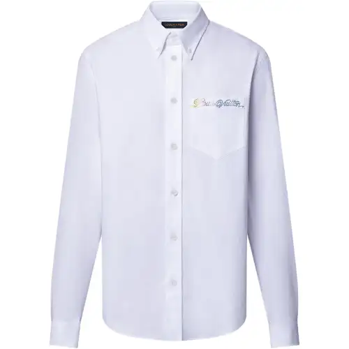 LOUIS VUITTON Embellished Long Sleeved Cotton Shirt