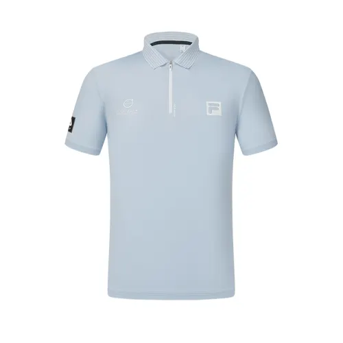 FILA Polo Shirts Men's Sea Soul Blue Polo Collar Moderate Other