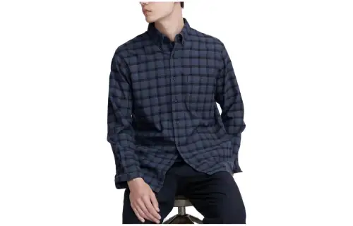 UNIQLO Shirts Men's Dark Blue 68 Pointed Collar Moderate Other