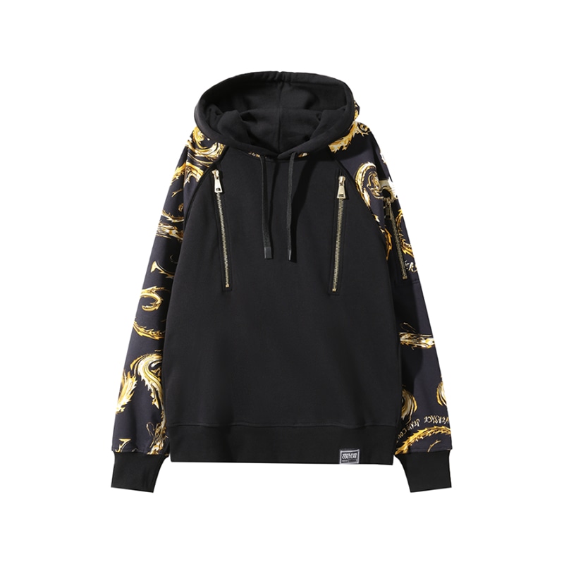 Мужское худи Versace JEANS COUTURE (черное)