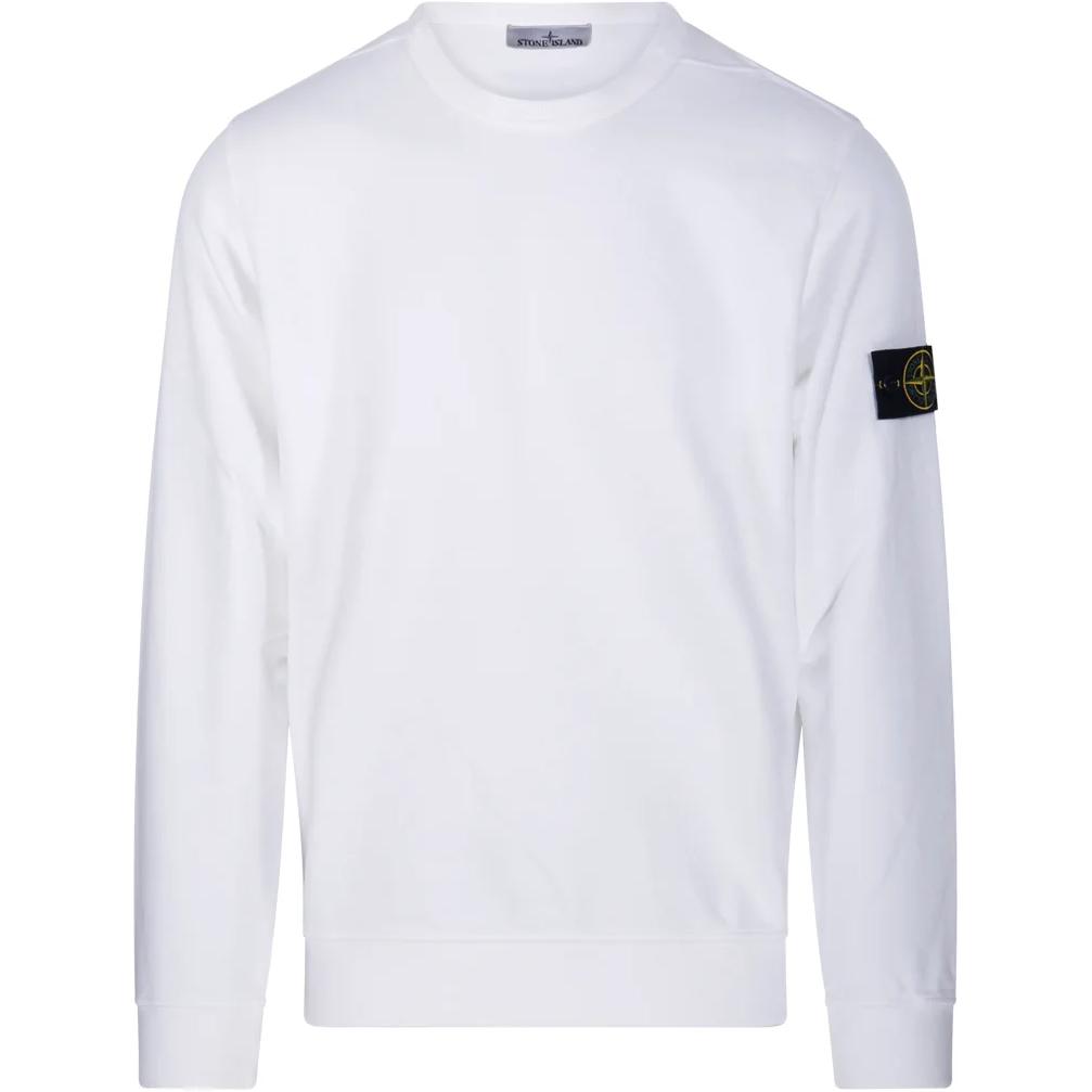 Мужское худи STONE ISLAND Logo (белое)
