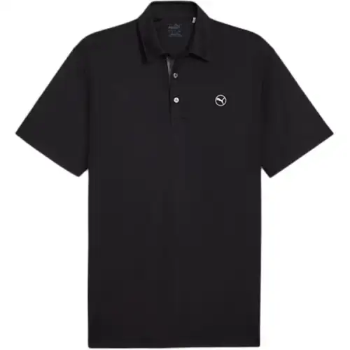 PUMA Pure Solid Men's Golf Polo Shirt Men's Black