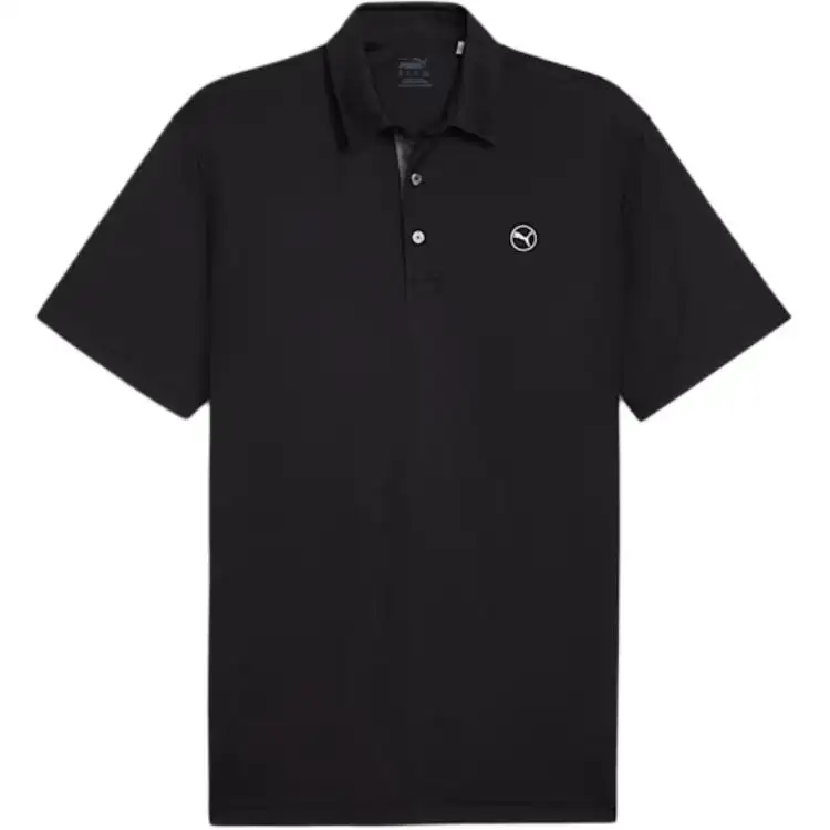 PUMA Pure Solid Men's Golf Polo Shirt Men's Black
