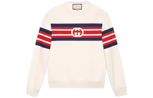 GUCCI Men's Cotton Jersey Hooded Sweatshirt Off-White