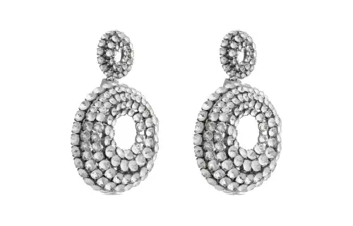 Balenciaga Resin Earrings Women's Silver