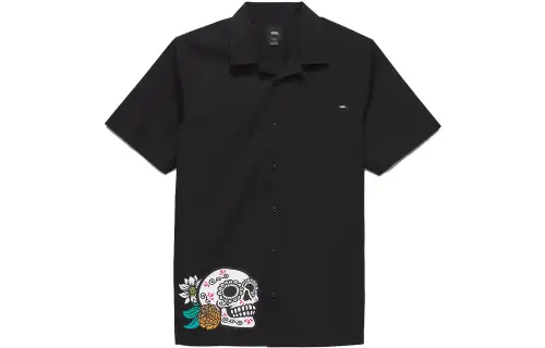Vans Guided Dia De Los Muertos Shirt Men's Black