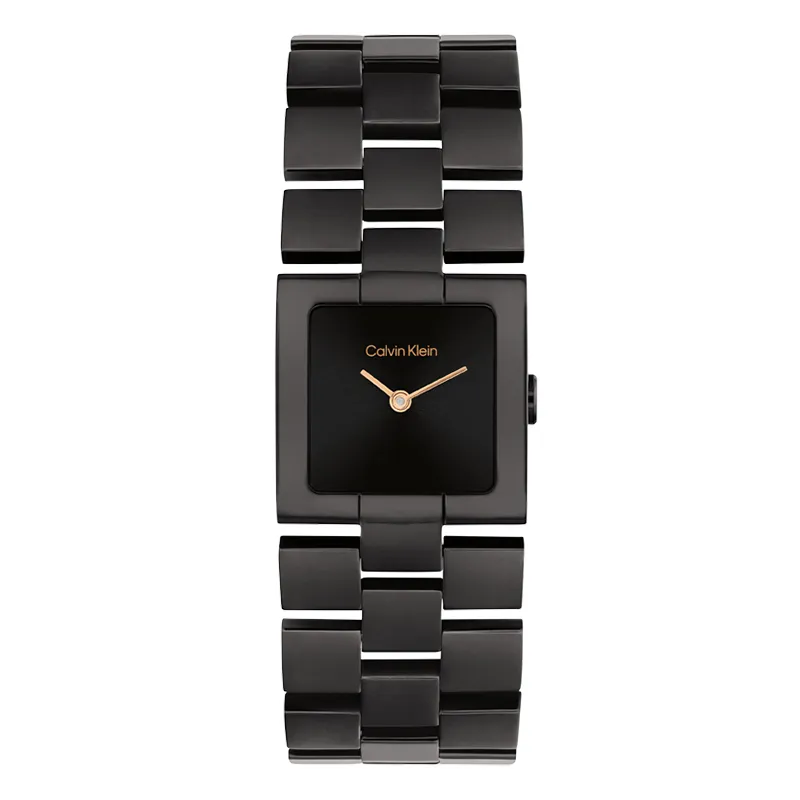 CALVIN KLEIN Wrist Watches Quartz Movement Steel Strap Black Dial Women's Watch