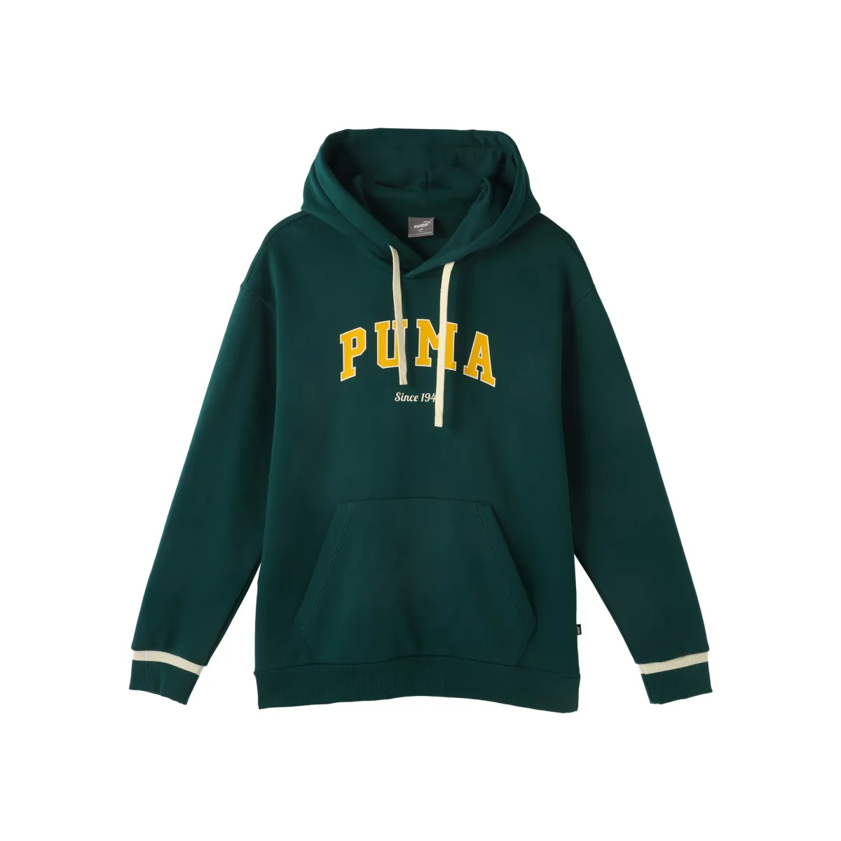 PUMA VARSITY 2.0 HOODIE Athleisure Hooded Fleece Lined Sweatshirt Men's Green