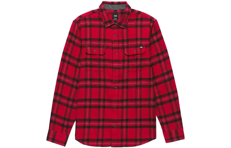 Vans Westminster Shirts Men's Red Stand Collar Moderate Other