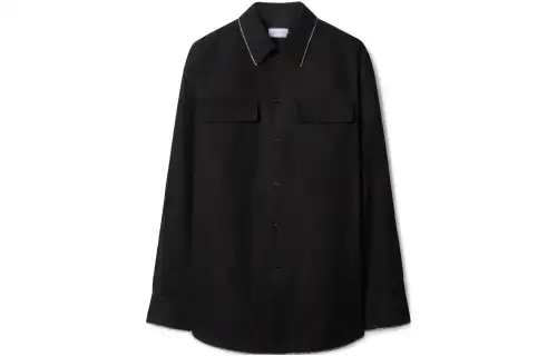 OFF-WHITE zip-edge cotton shirt