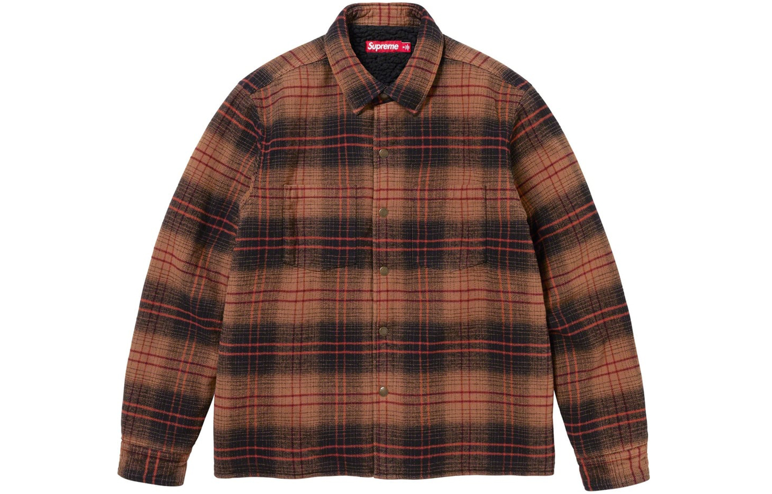 Рубашка Supreme Flannel Shirt (красно-черная)