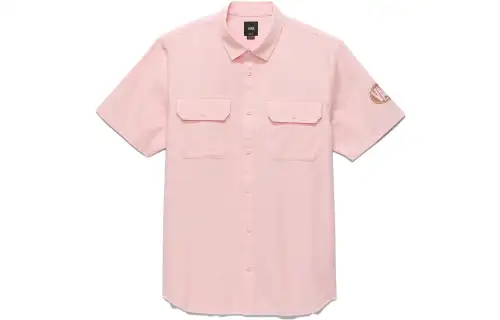Vans Oval Logo Work Wear Buttondown Shirt Men's Pink