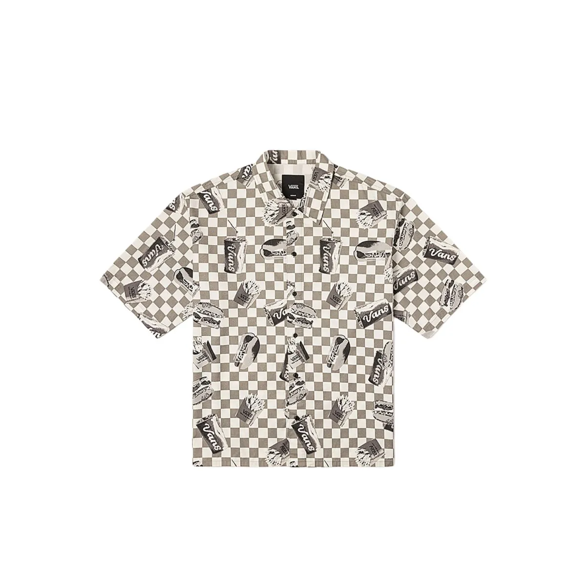 Vans Shirts Men's Gray Lapel Moderate
